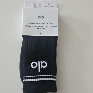 ALO Yoga Black and White Unisex Throwback Socks